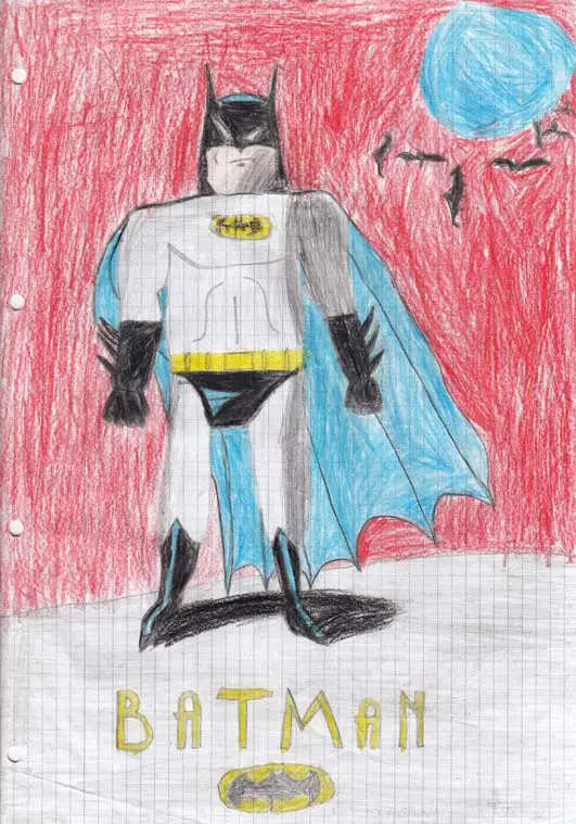 Batman kids drawing