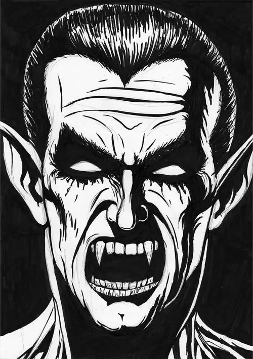 Dracula drawing mirrored