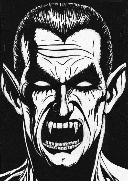 Dracula drawing animation