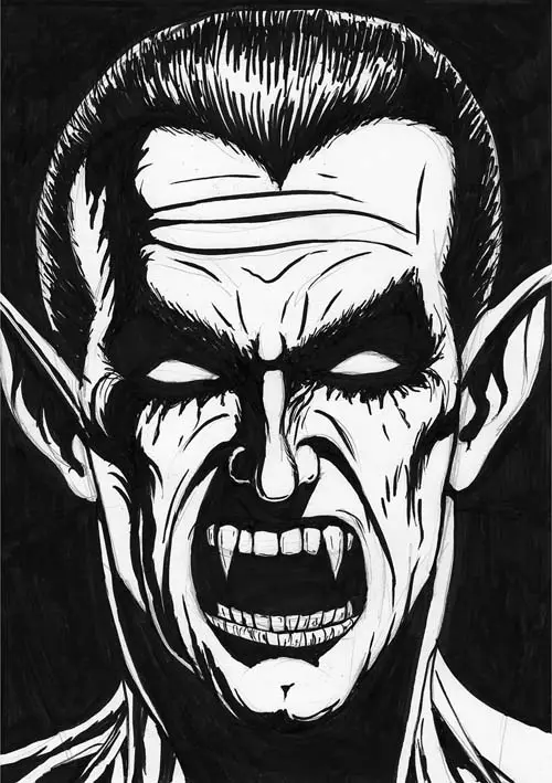 Dracula drawing with two values