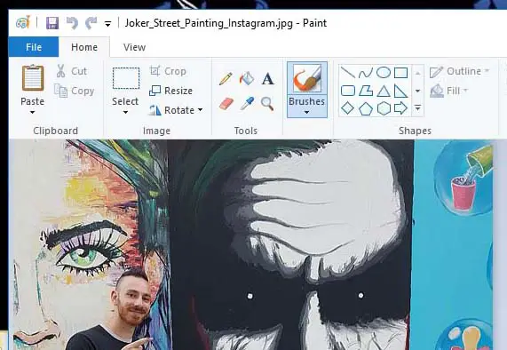 an image in Microsoft Paint