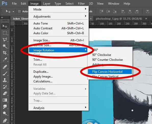 Image Rotation, Flip Canvas Horizontal