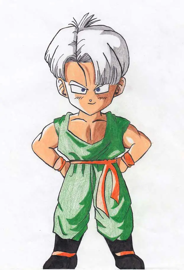 Trunks drawing colored pencils