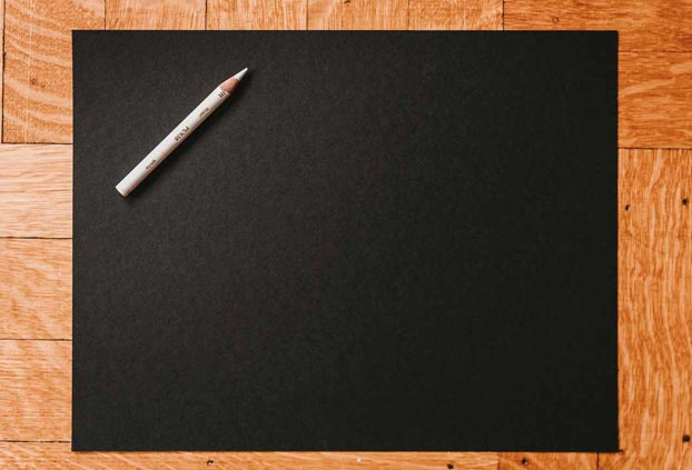 blank sheet of black paper