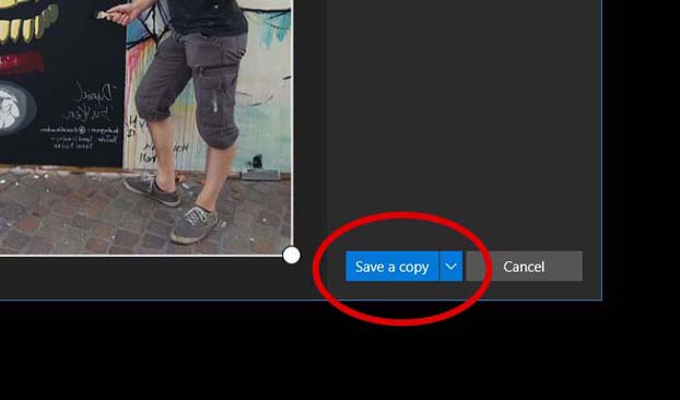 save a copy with photoview
