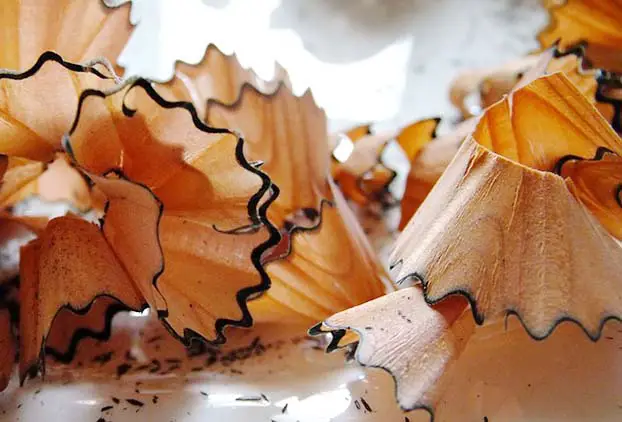 residue of sharpened pencil