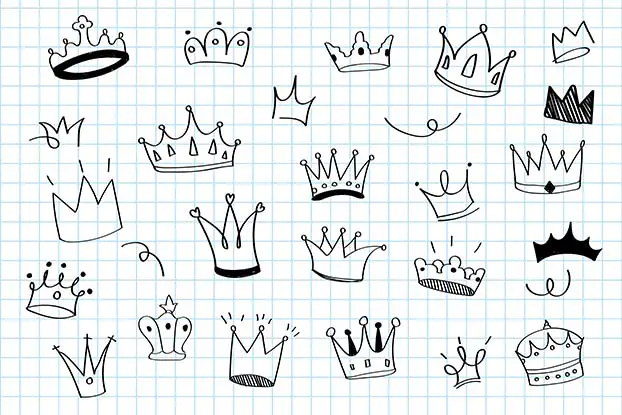 doodles of crowns