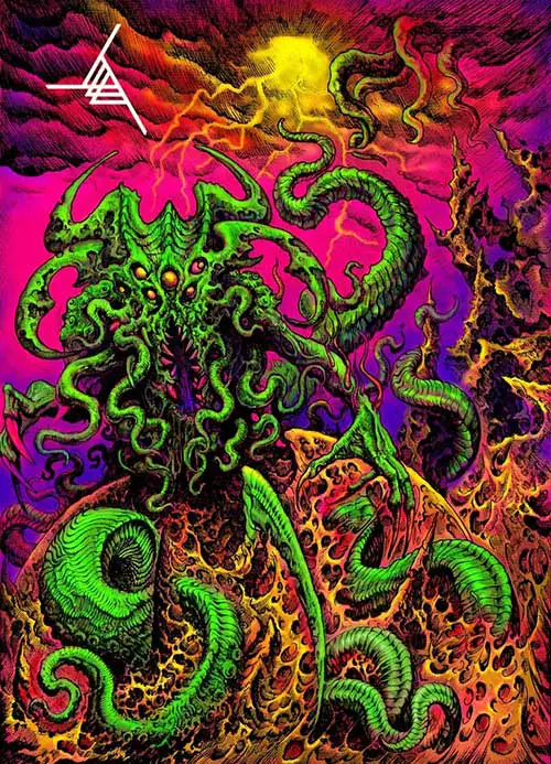 colorful kraken drawing