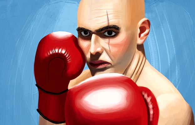 digital painting of a boxer