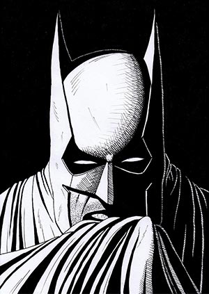 batman drawing pen and ink