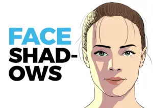 where the shadows are on a face