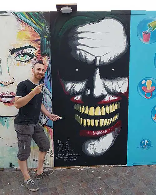 street painting of the Joker