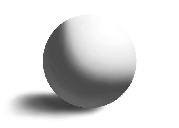 a sphere shaded with correct midtones (not linear)