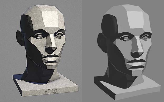 asaro head painting from reference