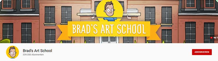 Brad's Art School YouTube channel