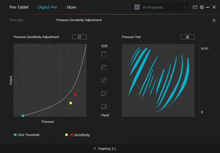 testing pressure sensitivity on huion inspiroy 2 L