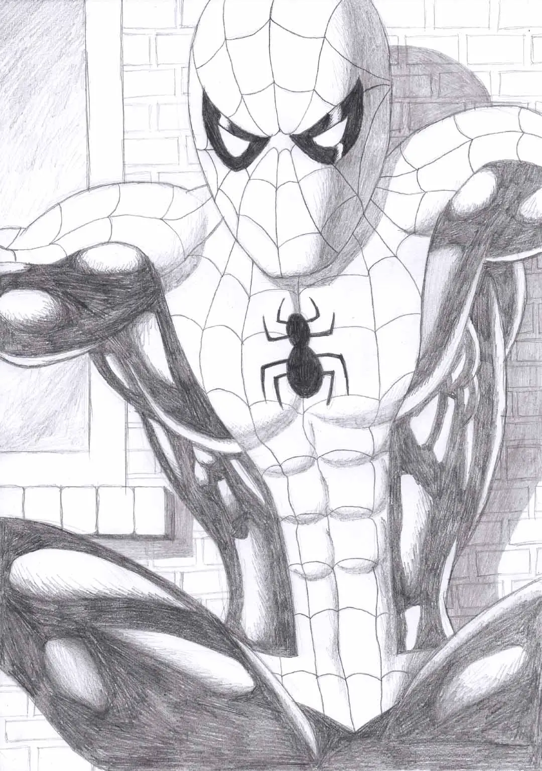 spider-man pencil drawing
