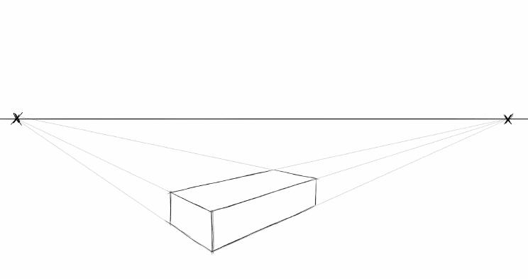 cuboid in 2-point perspective