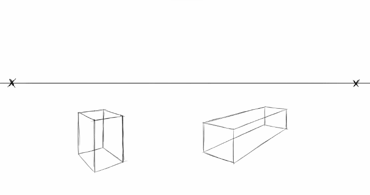 cylinder in 2-point perspective - step 1