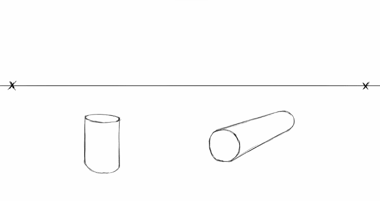 cylinder in 2-point perspective - step 4