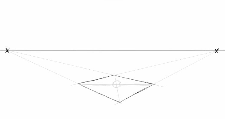 pyramid in 2-point perspective - step 5