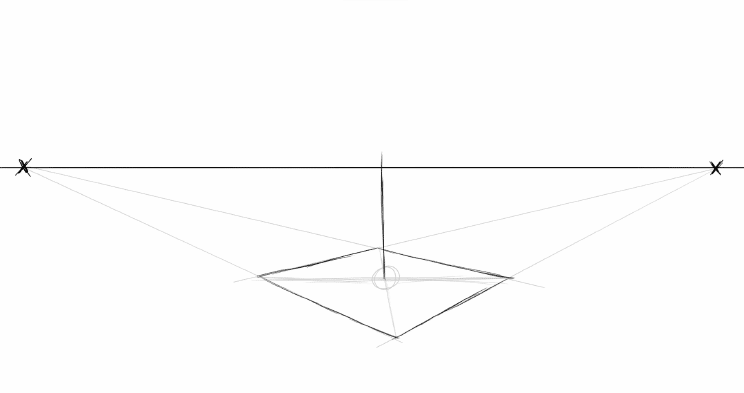 pyramid in 2-point perspective - step 6