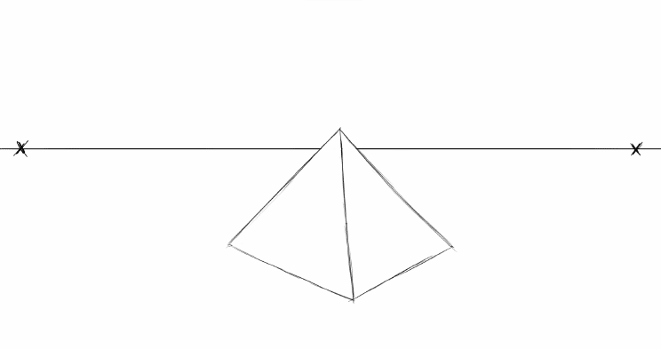 pyramid in 2-point perspective - step 8