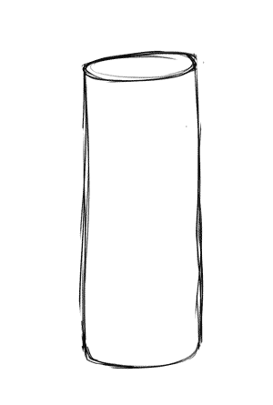 drawing of a cylinder