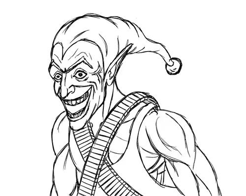 sketch of a goblin villain