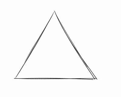 pyramid drawing - step 1