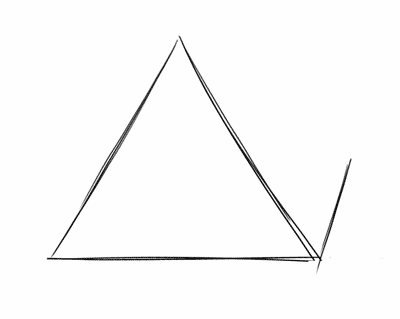 pyramid drawing - step 2