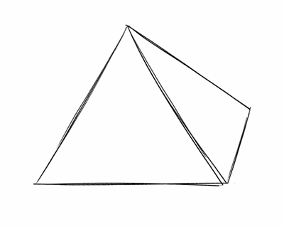 pyramid drawing - step 3