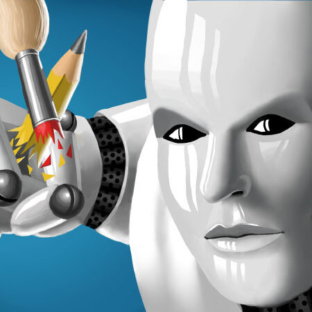 ai robot digital painting