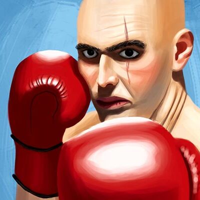 digital painting of a boxer