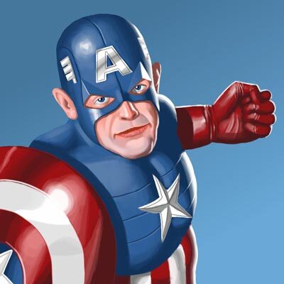 captain america digital painting