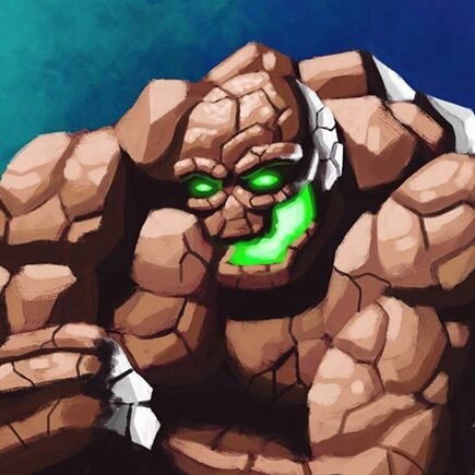 stone golem digital painting